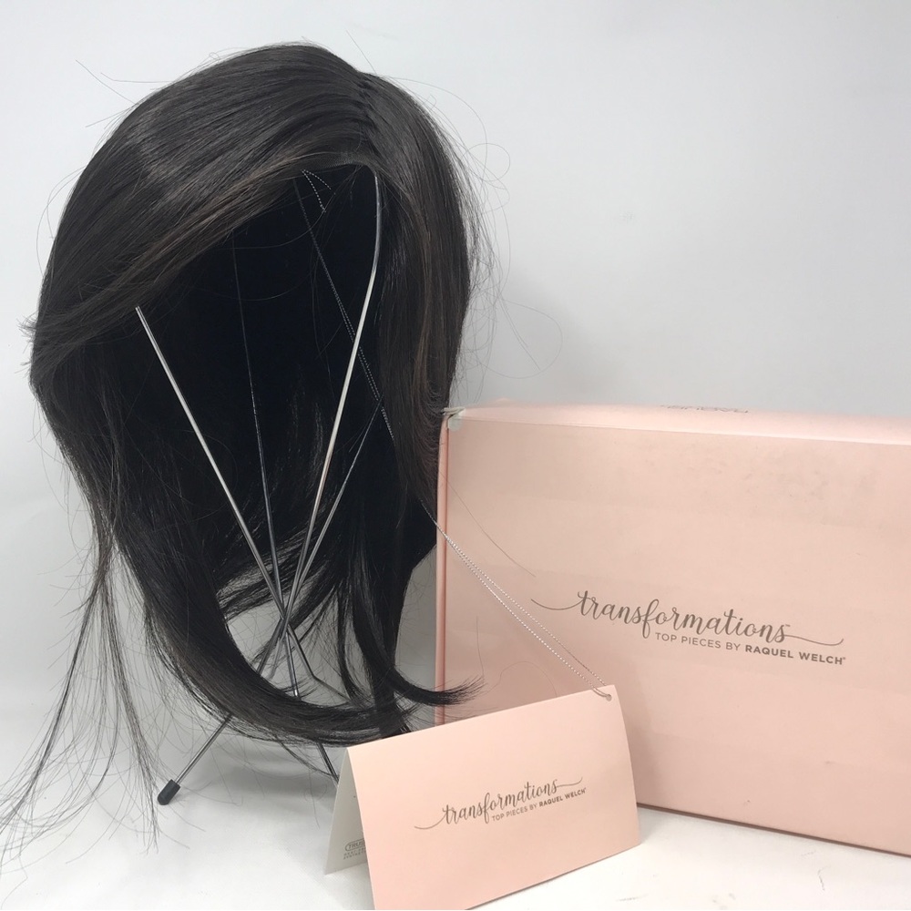 Raquel Welch Top Billing Synthetic Lace Front Hair Topper, 12" - Off Black